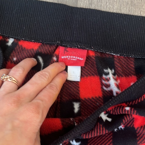 Wondershop Holiday Christmas Buffalo Plaid Fleece Pajama Bottoms - Picture 4 of 8